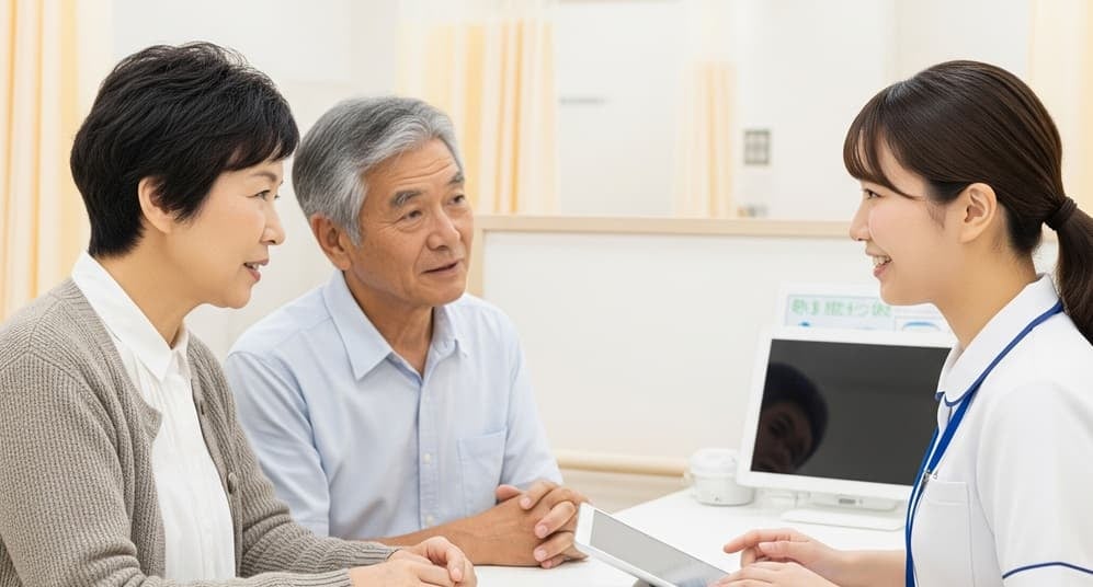 医療保険について相談しているイメージ