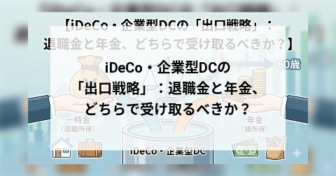 iDeCo・企業型DCの「出口戦略」：退職金と年金、どちらで受け取るべきか？