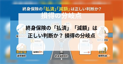 終身保険の「払済」「減額」は正しい判断か？ 損得の分岐点