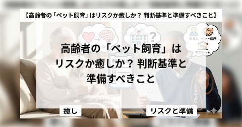 高齢者の「ペット飼育」はリスクか癒しか？ 判断基準と準備すべきこと