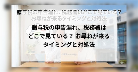 贈与税の申告漏れ、税務署はどこで見ている？ お尋ねが来るタイミングと対処法